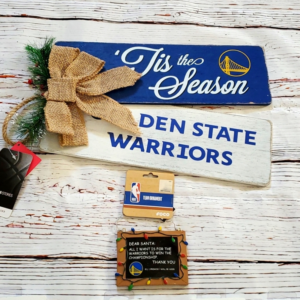 🆕️ NBA GOLDEN STATE WARRIORS CHRISTMAS DECOR AND ORNAMENT 🌲🏀